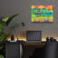  «Revolution» par Dean Russo, art mural en verre acrylique, 16 po x 12 po