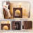  Arched End Table with Type-C Charging Station, 22" Modern Bedroom Side Board w/Open Shelf-970828568