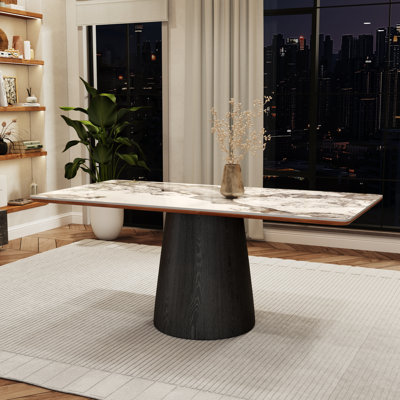 Table de salle à manger rectangulaire Gullu Mid-Century