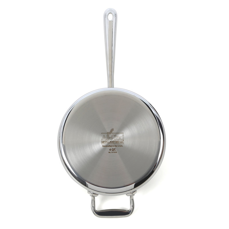 All-Clad D3™ Compact Stainless Steel Saucepan with Lid, 4 qt.