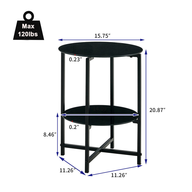 Glass Top End Table Set