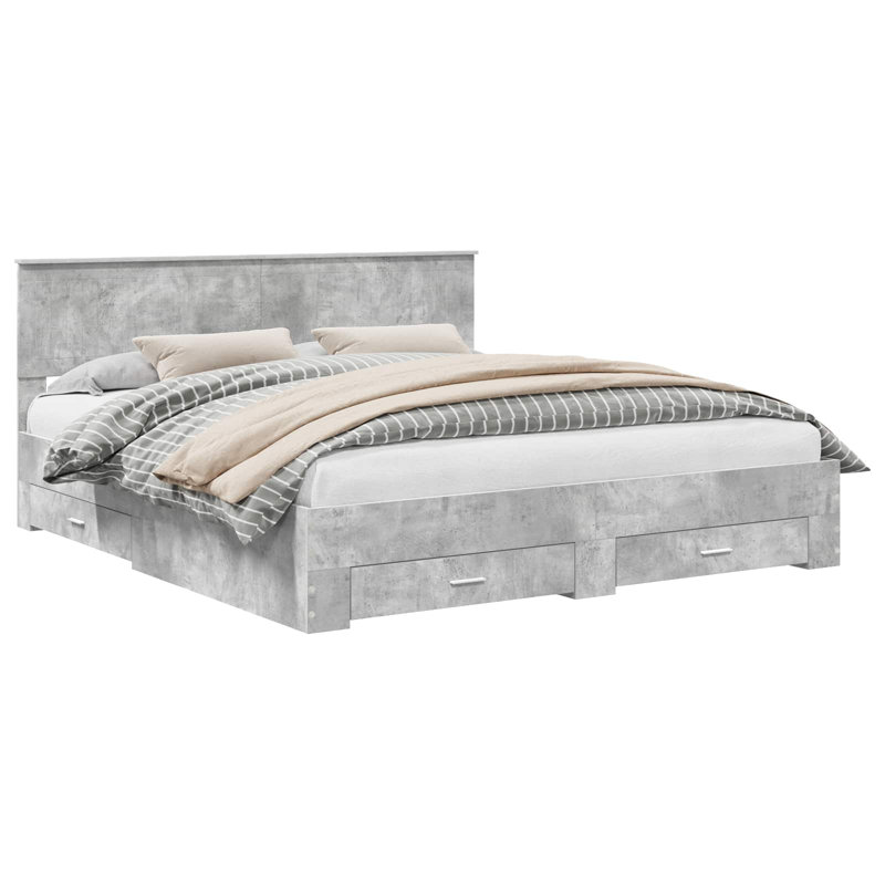 Bed, Concrete Grey, Super King (6')
