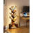6 Tier Tree Bookshelf With Lights, Led Book Tree Bookshelf With Storage Organizer, Small Corner Bookcase Floor Standing Book Shelf For Living Room, Bedroom & Home Office