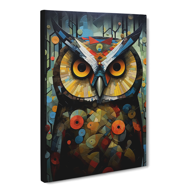 Owl Dadaism - Wrapped Canvas, 76cm H x 50cm W x 3cm D
