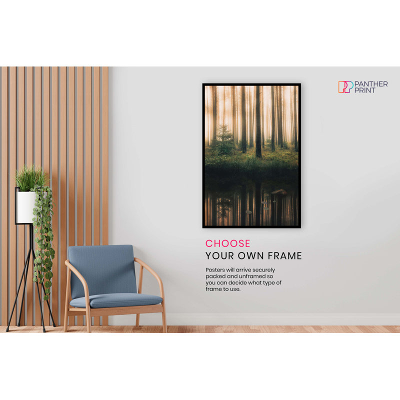 Reflection In The Foggy Forest - No Frame Print, 31cm H x 20cm W