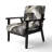 Marble Granite Agate With Touches Of Gold XVIII - Upholstered Contemporary Arm Chair, Gray Accent Chair