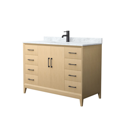 Janna 60" Freestanding Single Bathroom Vanity with Marble Top