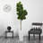 Faux Fiddle Leaf Fig Tree in Metal Planter-387581393-387581392
