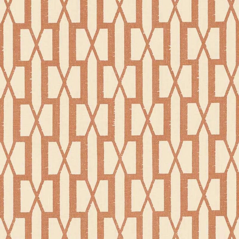 Tissu belvédère Schumacher x Veere Grenney, Orange brûlé