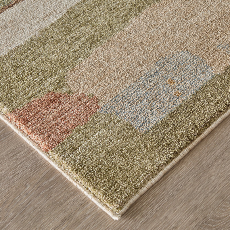 Rockett Modern Abstract Brown Area Rug, Rectangle 10' x 12'8"