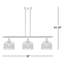 HamLake 3-Light Dimmable Island Linear Pendant-723942900-723942907-723942905