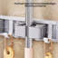 Wall-Mounted Broom Rack With 5 Brackets And 6 Hooks 60 Cm * 5 Cm