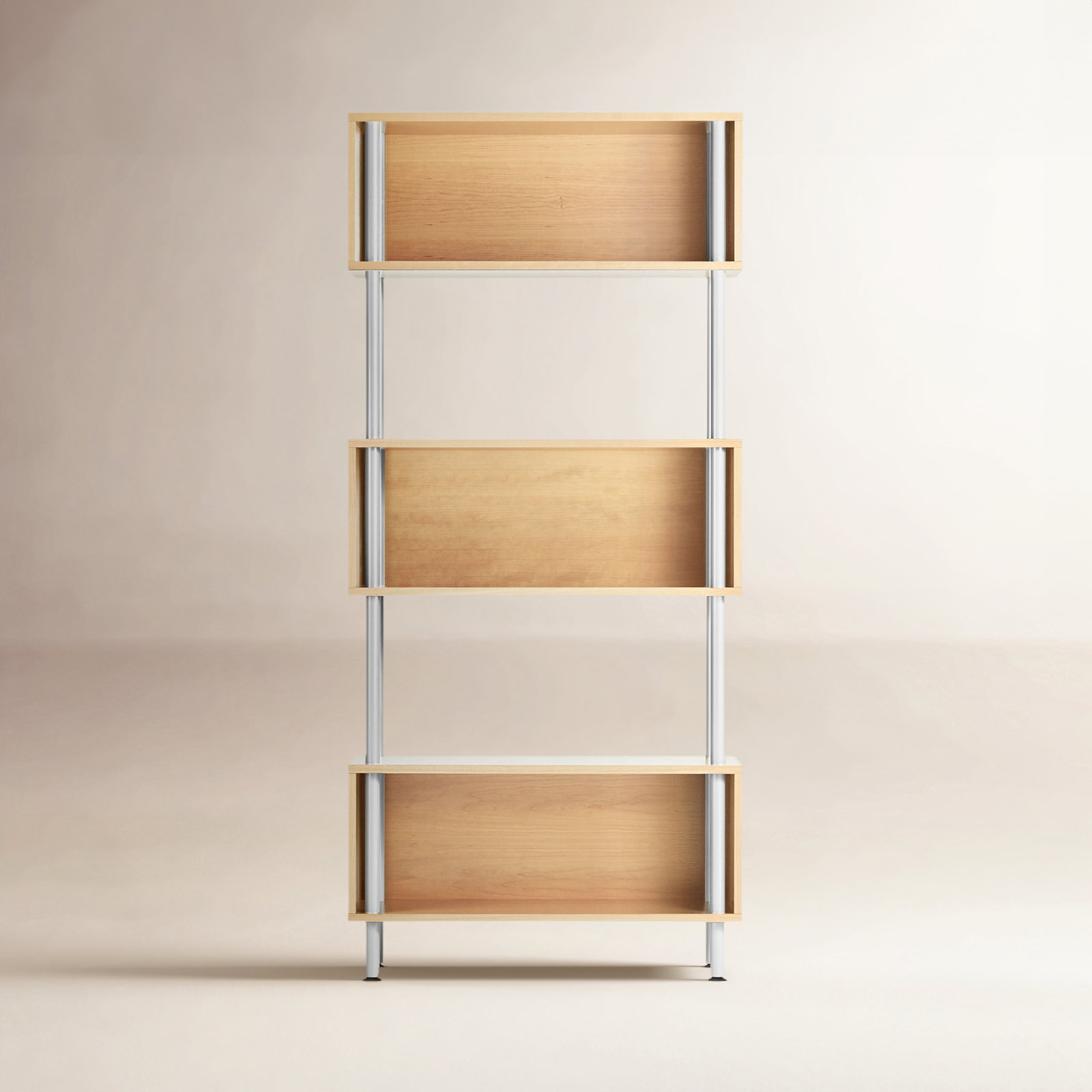Chicago Standard Bookcase, Steel/Maple