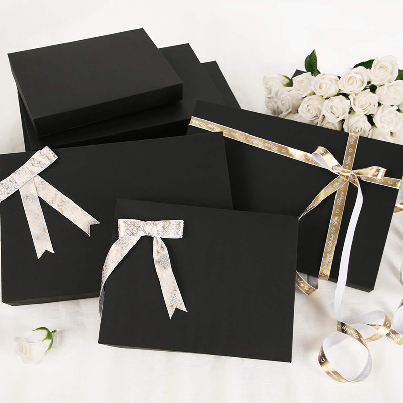 3 Size Large Gift Boxes With Lids, 12 Boxes For Clothes,...