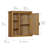 Ameer Wall Cabinet with Open & Closed Storage and Sturdy Shelves-95491601
