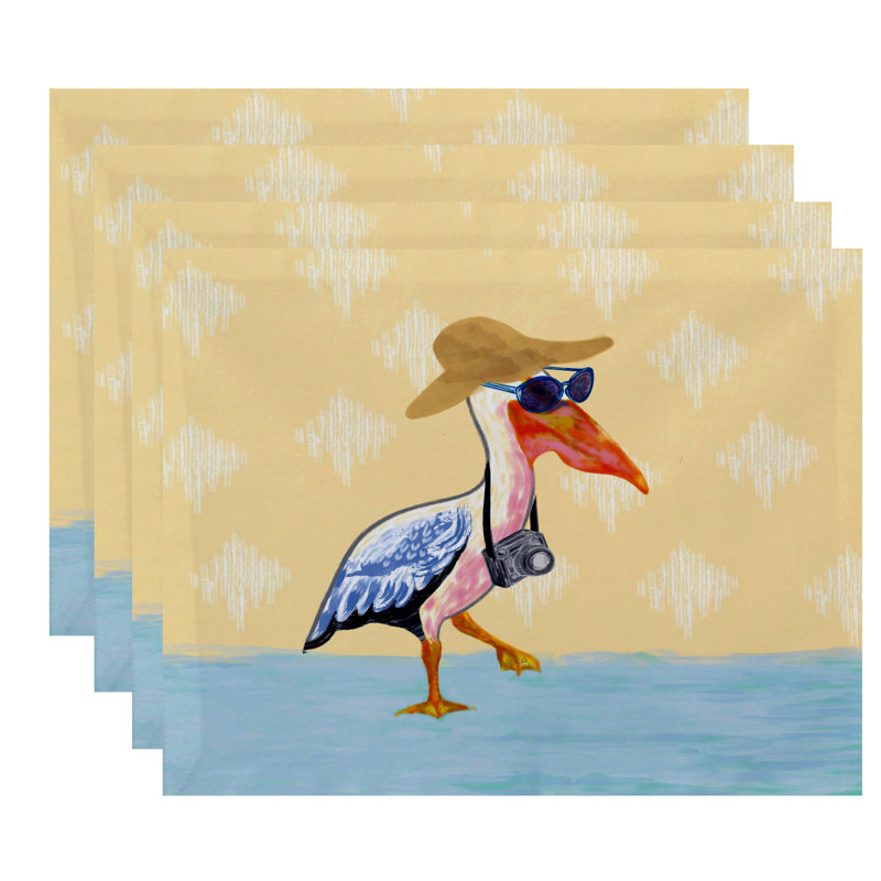Oakley Polyester Animals/Nature Rectangle Placemat, Yellow