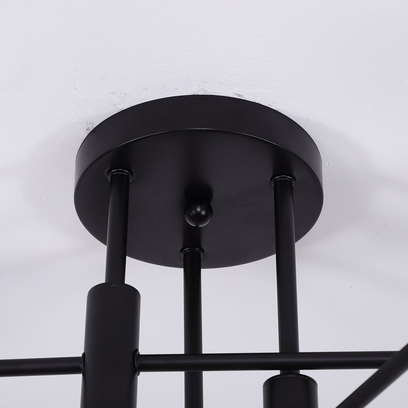 Lustre sphérique spoutnik à 6 lumières Coblitz, Noir