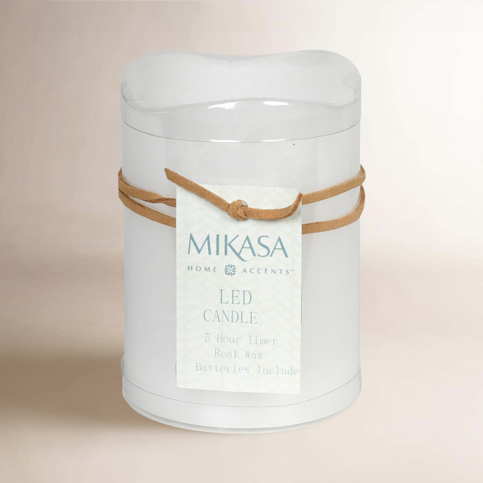 Wavy Top LED Flameless Pillar Candle