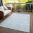 Solstice Blue Washable Indoor-Outdoor Rug - -2092106423