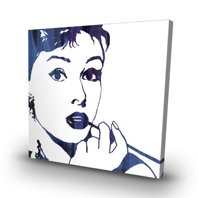 Audrey hepburn: cigarillo - 32"x32" art on canvas