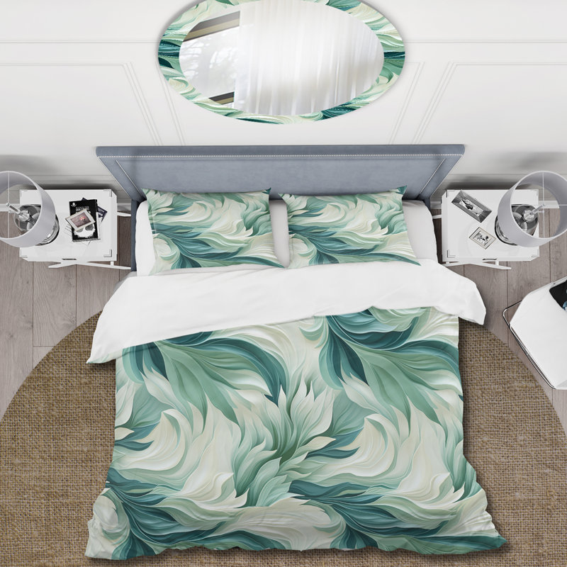 Ensemble de housse de couette Seafoam Serenity, Housse de couette pour très grand lit et 2 très