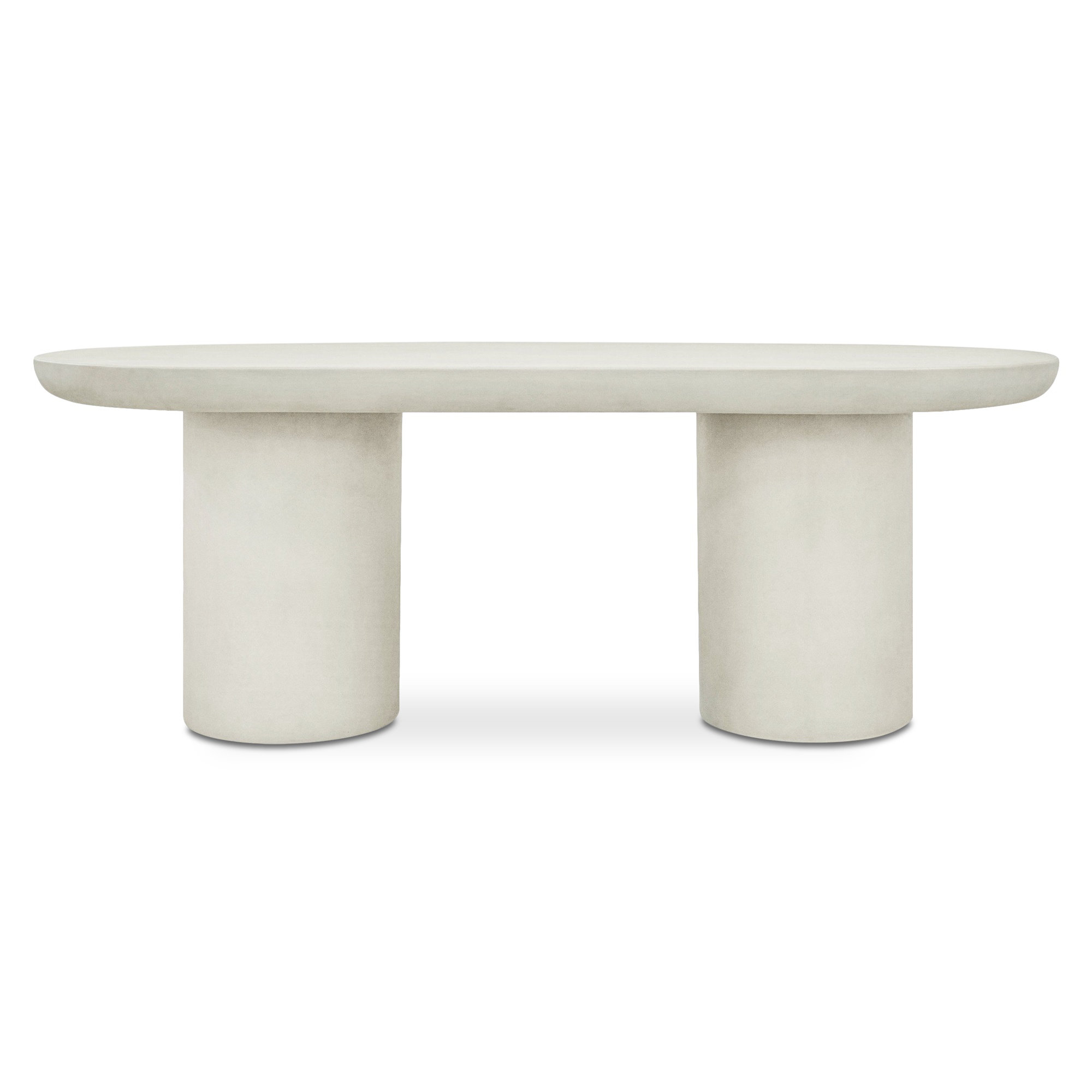 Ansel 39.37'' Concrete Outdoor Dining Table, Cream