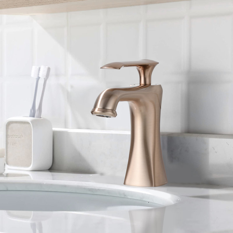 Yearby Single-handle Bathroom Faucet, Rose Gold