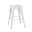 Tabouret à hauteur de comptoir 24 po, ensemble de 2 tabourets de bar en métal sans dossier, non empilable, amovible et facile à assembler, permettant d'économiser de l'espace pour un îlot de cuisine / bar / café / salle à manger (blanc)-132287421-132287426