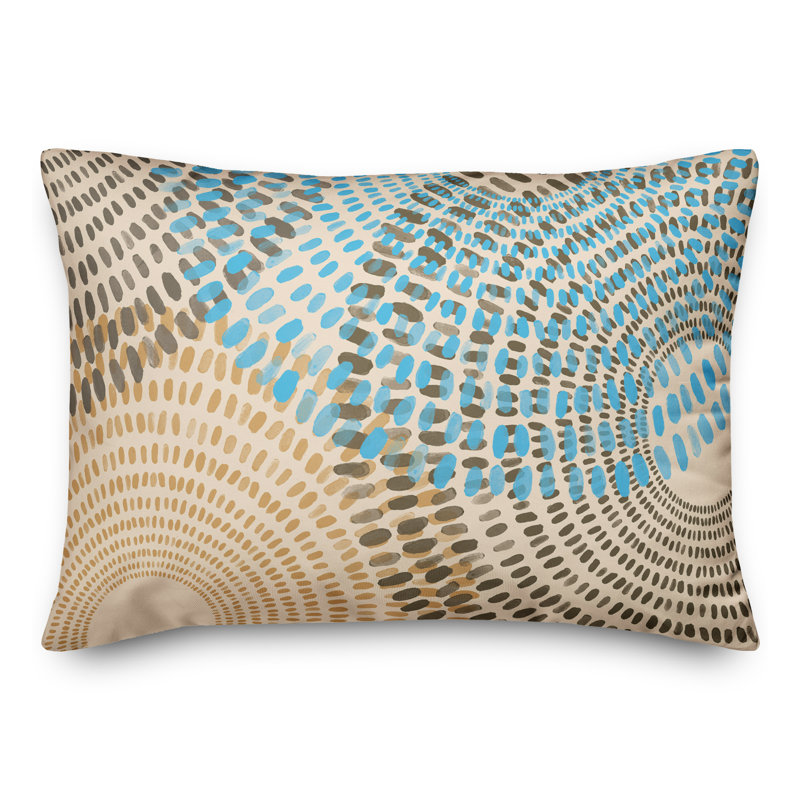  Outdoor Rectangular Pillow Cover & Insert, Brown/Blue