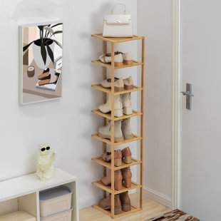 10 Tiers Narrow Tall Shoe Rack,30 Pairs tainless steel Shoe and Boots  Organizer Storage Shelf, Space Saving Skinny Shoe Stand,Free Standing Shoe  Tower for Wall,Corner,Entryway, Closet,Bedroom