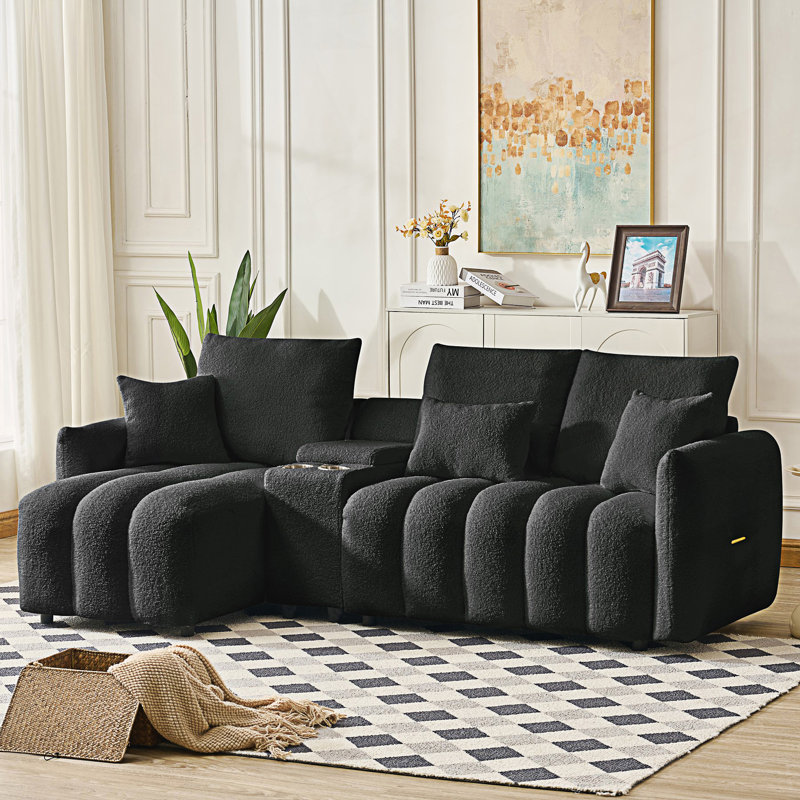 Modern Sectional Cloud Sofa With Console