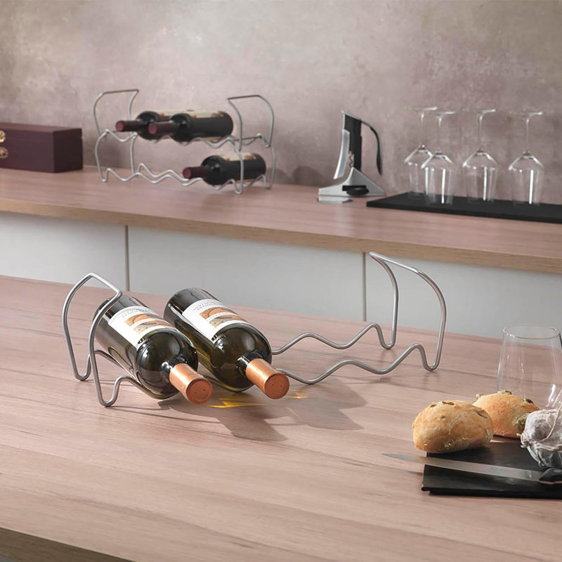 Standard Wine Bottle Rack Silver