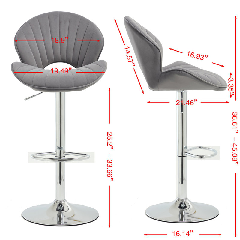 Ensemble de 2 tabourets de bar réglables avec dossier et repose-pieds, chaises de bar à hauteur de comptoir pour cuisine, pub