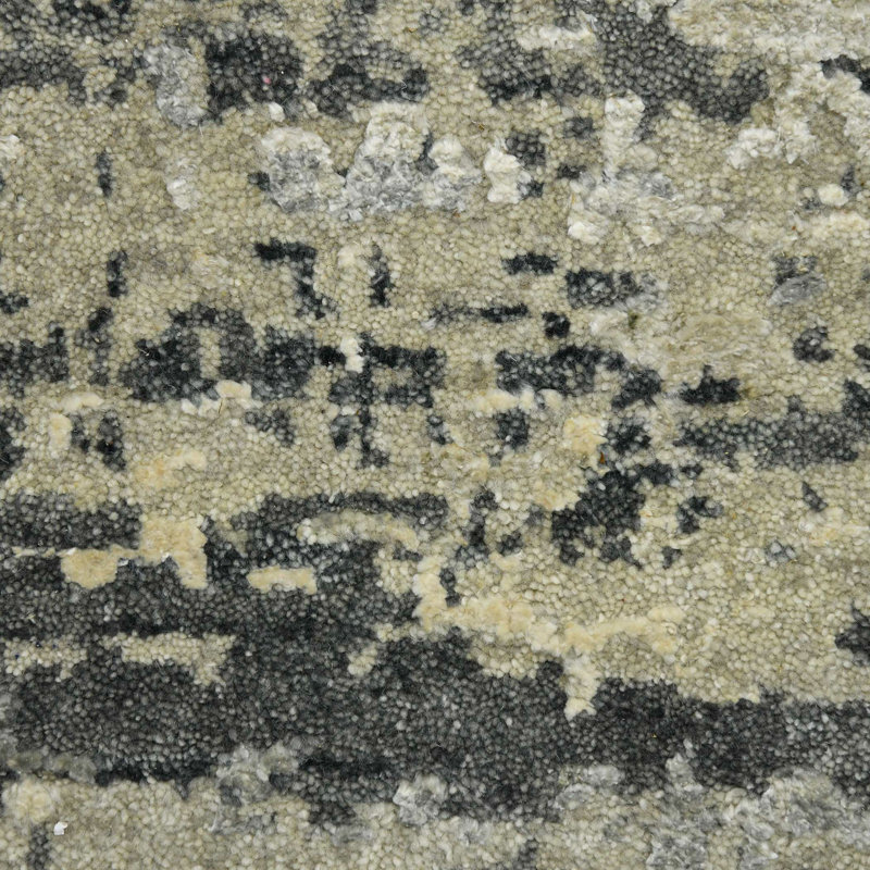 Mystique Wool Abstract Area Rug in Gray, Rectangle 8' x 10'