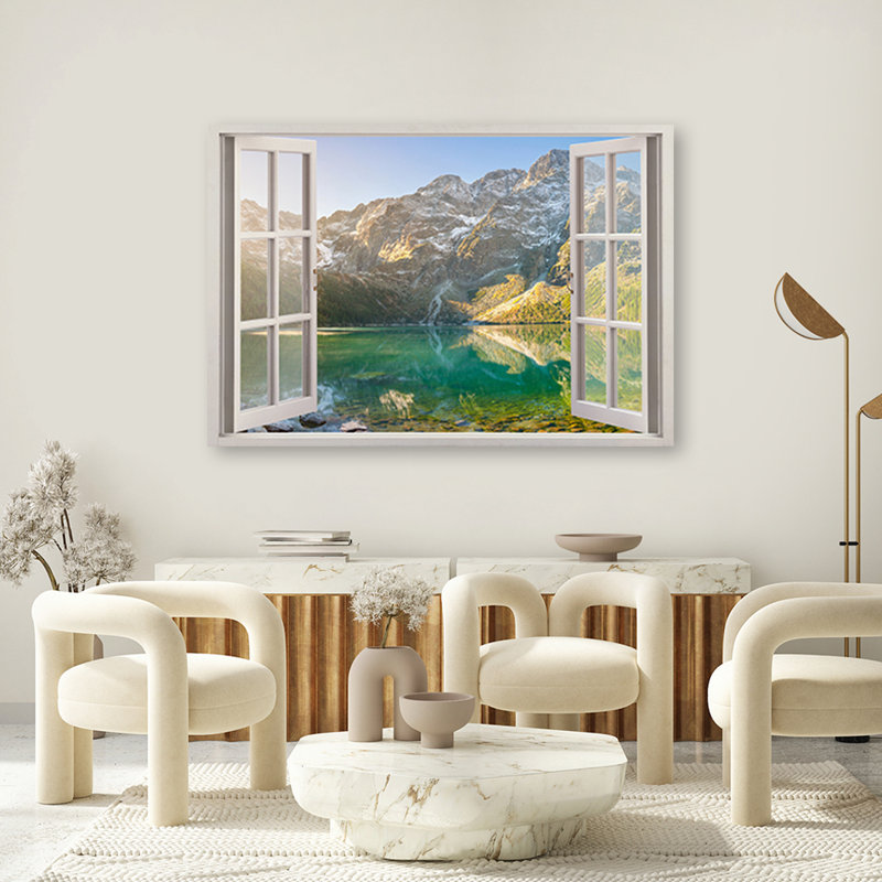 Forest in the Foggy Mountains Wall Art on Canvas, 70cm H x 100cm W