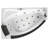 59'' x 39.4'' Corner Whirlpool Bathtub with Faucet-25300928