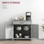 Buffet de buffet, armoire de bar avec porte de grange avec tiroir et tablette réglable, armoire de cuisine pour le salon, vestibule-62897131