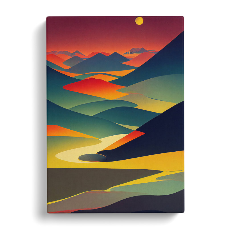 River Landscape No.1 - Wrapped Canvas Print, 50cm H x 35cm W x 3cm D