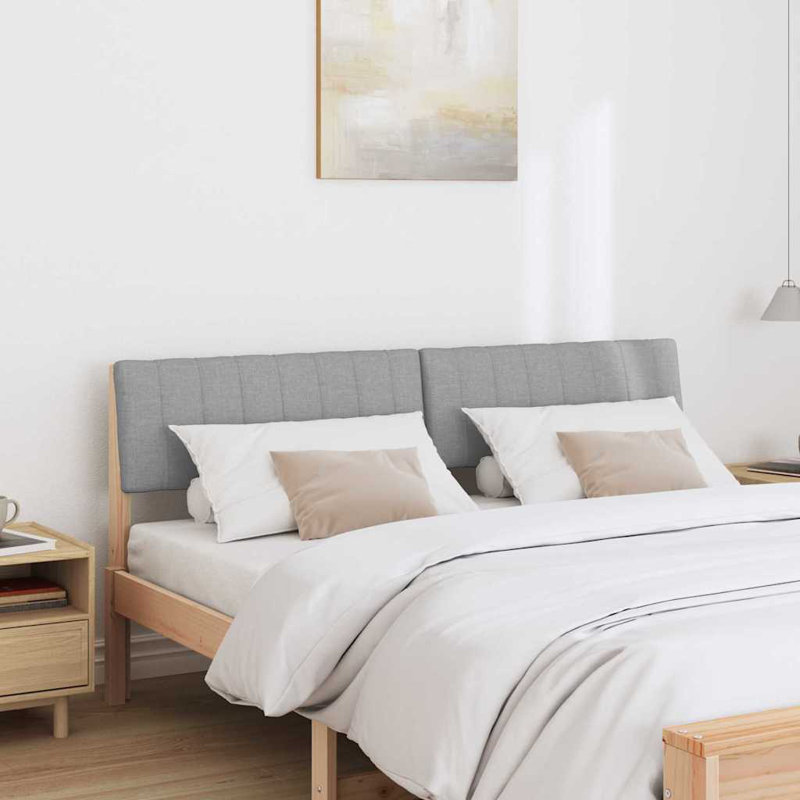 Solid Wood Headboard, Brown, Queen, Light Grey