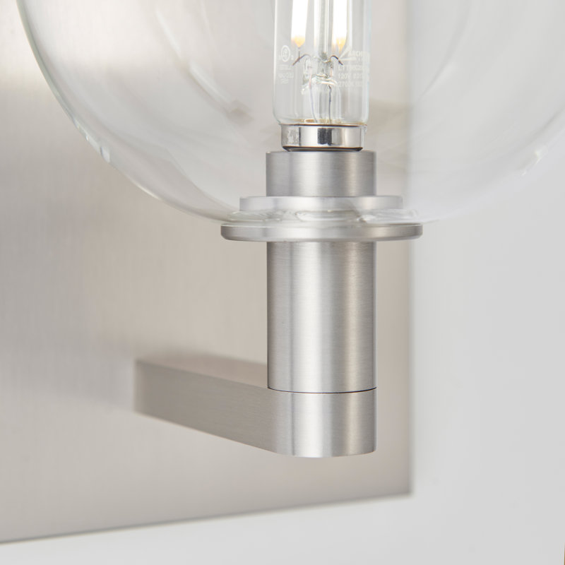 Gambit 1 - Light LED Armed Sconce, Satin Nickel, No