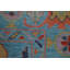 Tapis bleu All-Over Cliney fait à la main 8 x 10