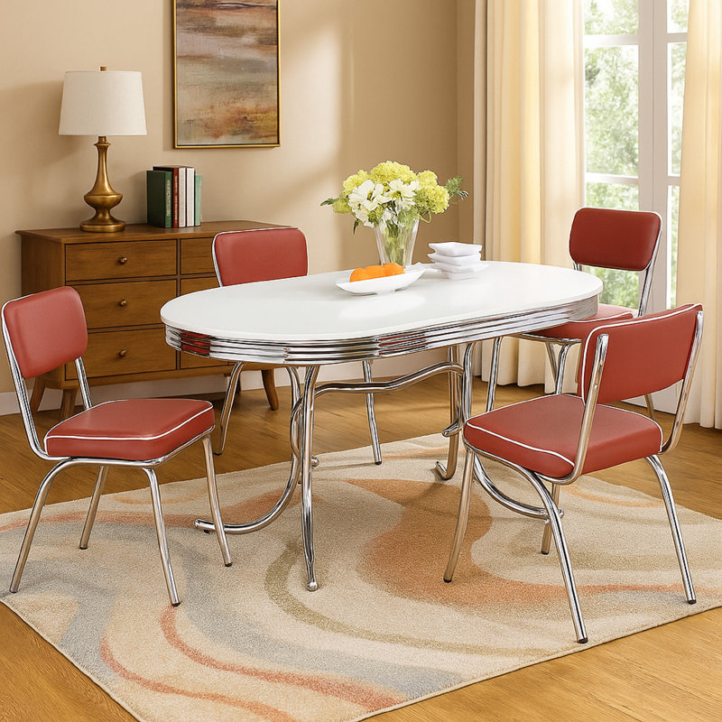 Ensemble repas pour quatre personnes, Rouge