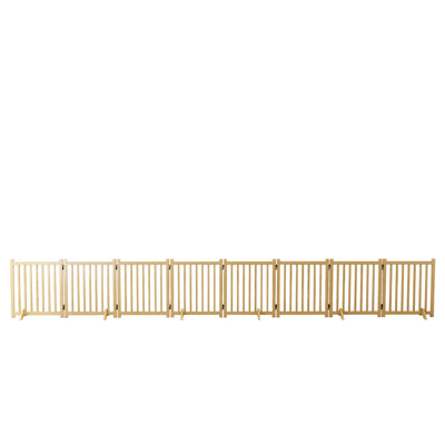 Barrières pour chien autoportantes en bois pour la maison, barrières pour portes, escaliers, barrière pour chien en bois pour l'intérieur, clôture pour escalier - 8 panneaux H 31 po