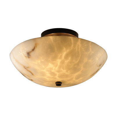 Aleynah Faux Alabaster Resin Flush Mount