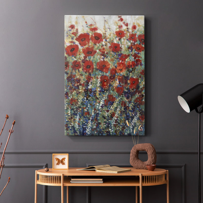 Garden Poppies I -Gallery Wraraped Cavas, H 27 po x l 18 po