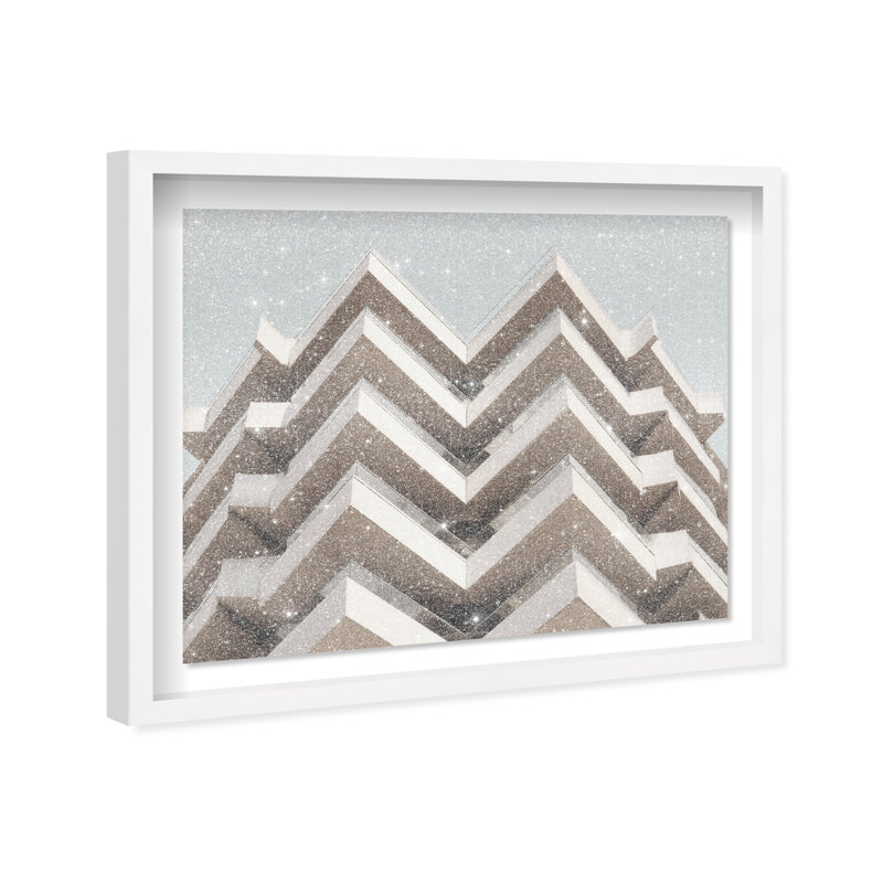 Geometric Pulse II Print by Oliver Gal, 31.5"H x 25.5"W, White Shadowbox
