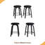Ensemble de 2 tabourets pivotants, tabouret de bar sans dossier 26 po, siège rembourré en tissu, pieds en bois robuste et repose-pieds en métal-2079119204-2079119205