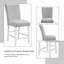 Ensemble de 2 chaises élastiques à hauteur de comptoir en velours élizaveta (ensemble de 2)