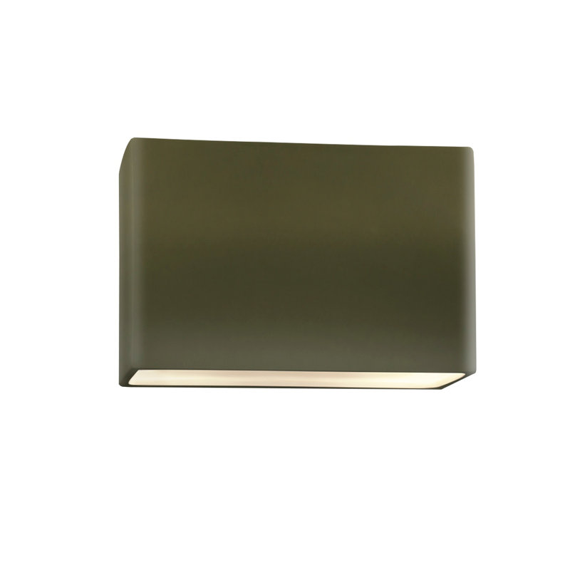 Ambiance Collection™ LED Outdoor Flush Mount, Matte Green, No, 8" H x 12" W x 4" D