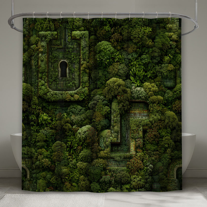 Rideau de douche Jungle - Bohème Boho, L 70 po x H 72 po
